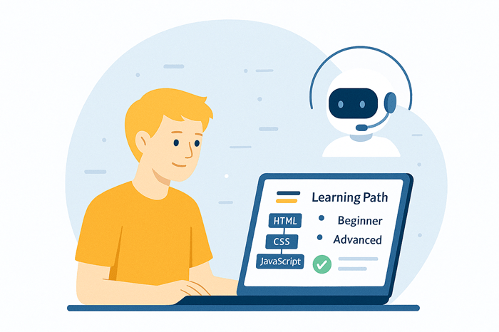AI agent guiding student