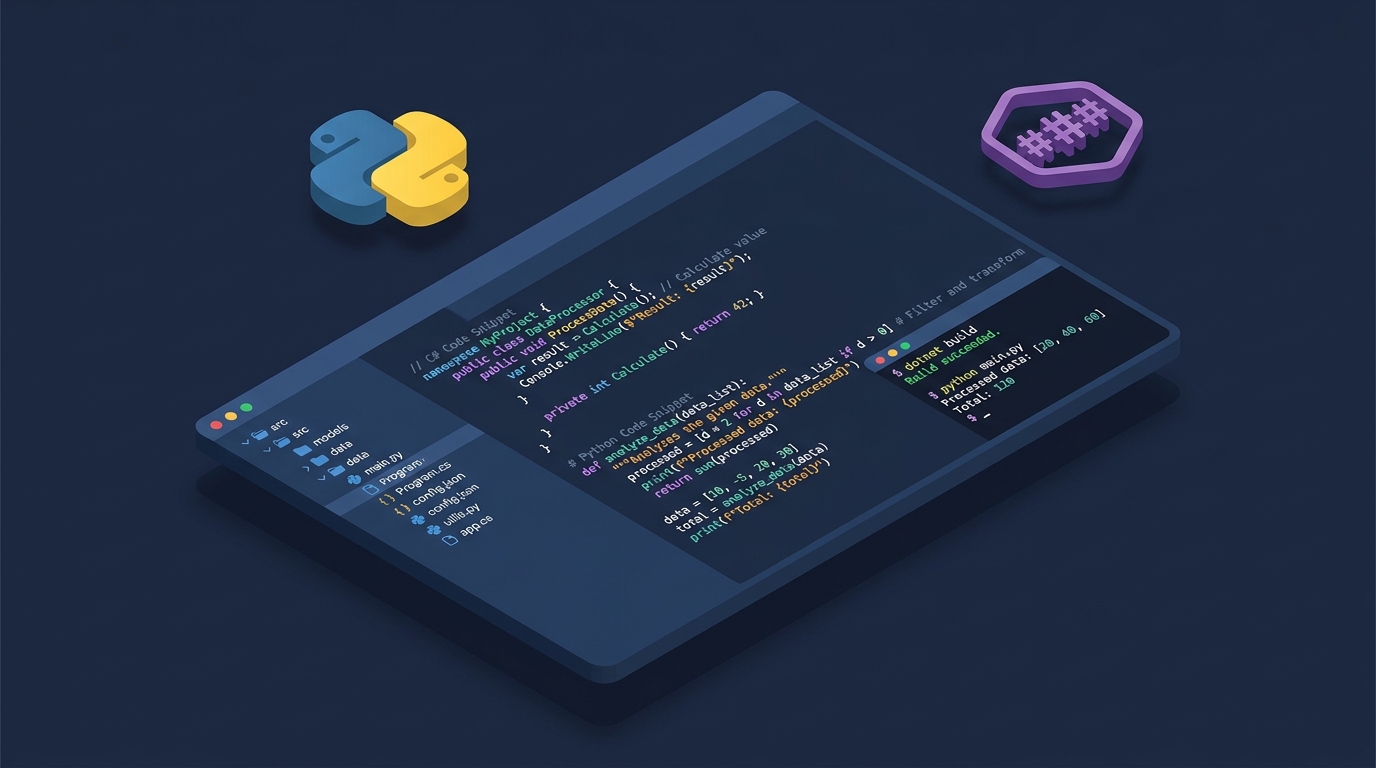 C# and Python hands-on coding labs in a browser VS Code container on SkillMeUp.ai